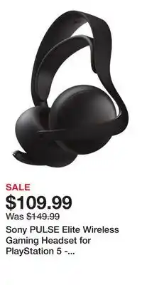 Game Stop Sony PULSE Elite Wireless Gaming Headset for PlayStation 5 - Midnight Black offer