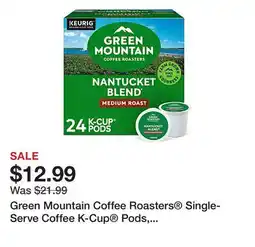 Office Depot Green Mountain Coffee Roasters Single-Serve Coffee K-Cup Pods, Nantucket Blend , Carton Of 24 offer