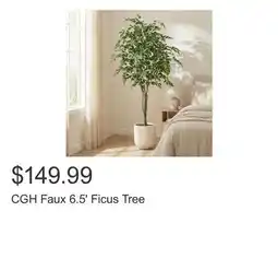 Costco CGH Faux 6.5' Ficus Tree offer