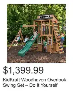 Costco KidKraft Woodhaven Overlook Swing Set – Do It Yourself offer