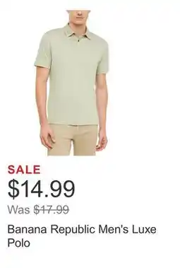 Costco Banana Republic Men's Luxe Polo offer