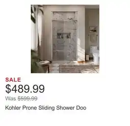 Costco Kohler Prone Sliding Shower Doo offer