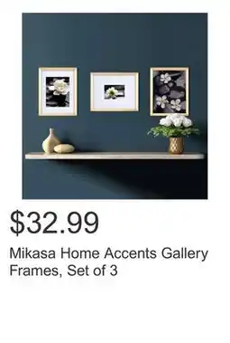 Costco Mikasa Home Accents Gallery Frames, Set of 3 offer