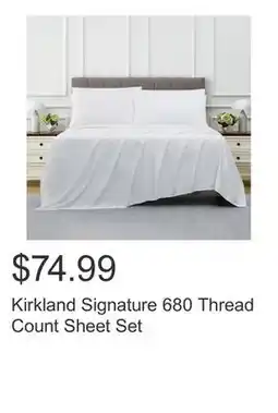 Costco Kirkland Signature 680 Thread Count Sheet Set offer