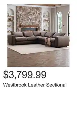 Costco Westbrook Leather Sectional offer