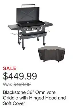 Costco Blackstone 36 Omnivore Griddle with Hinged Hood and Soft Cover offer
