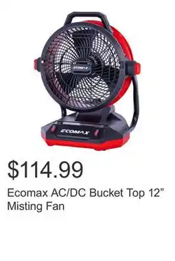 Costco Ecomax AC/DC Bucket Top 12 Misting Fan offer