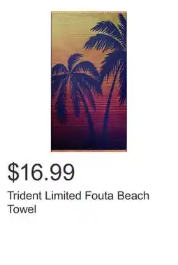 Costco Trident Limited Fouta Beach Towel offer