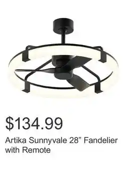 Costco Artika Sunnyvale 28 Fandelier with Remote offer