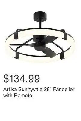 Costco Artika Sunnyvale 28 Fandelier with Remote offer