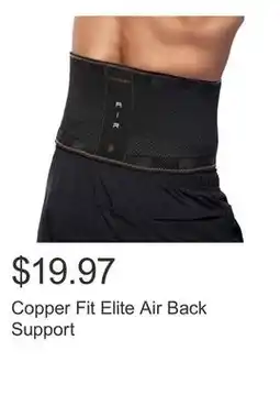 Costco Copper Fit Elite Air Back Support offer