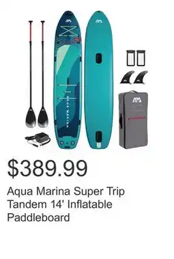 Costco Aqua Marina Super Trip Tandem 14' Inflatable Paddleboard offer