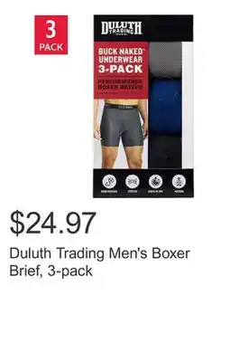 Costco Duluth Trading Men's Boxer Brief, 3-pack offer
