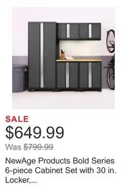 Costco NewAge Products Bold Series 6-piece Cabinet Set with 30 in. Locker, Base and Wall Cabinet offer