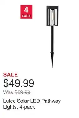 Costco Lutec Solar LED Pathway Lights, 4-pack offer