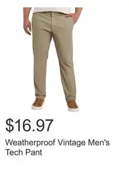 Costco Weatherproof Vintage Men's Tech Pant offer