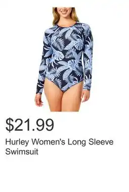 Costco Hurley Women's Long Sleeve Swimsuit offer
