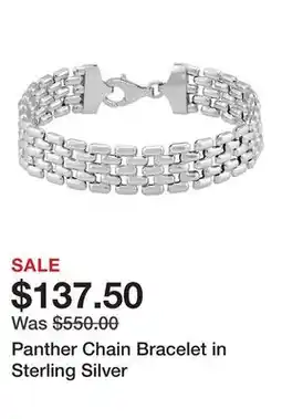 Belk Panther Chain Bracelet in Sterling Silver offer
