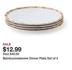 Belk Bamboomelamine Dinner Plate Set of 4 offer