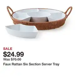 Belk Faux Rattan Six Section Server Tray offer