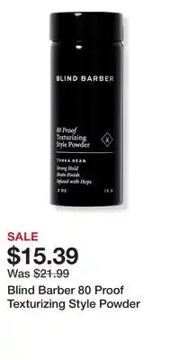 Ulta Beauty Blind Barber 80 Proof Texturizing Style Powder offer
