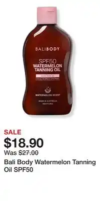 Ulta Beauty Bali Body Watermelon Tanning Oil SPF50 offer