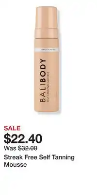 Ulta Beauty Streak Free Self Tanning Mousse offer