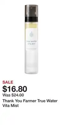 Ulta Beauty Thank You Farmer True Water Vita Mist offer