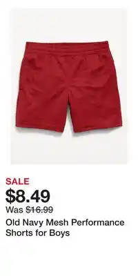Old Navy Old Navy Mesh Performance Shorts for Boys offer