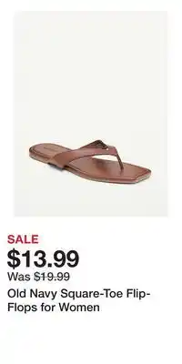 Old Navy Old Navy Square-Toe Flip-Flops for Women offer
