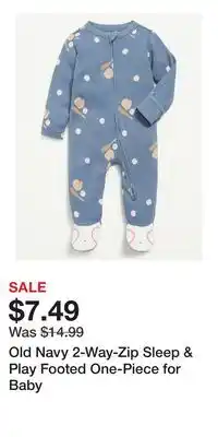 Old Navy Old Navy 2-Way-Zip Sleep & Play Footed One-Piece for Baby offer