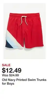 Old Navy Old Navy Printed Swim Trunks for Boys offer