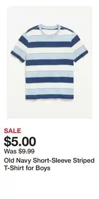 Old Navy Old Navy Short-Sleeve Striped T-Shirt for Boys offer