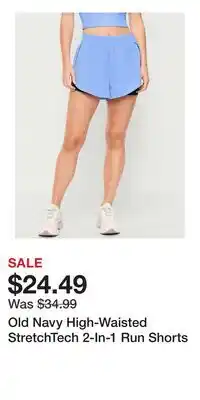 Old Navy Old Navy High-Waisted StretchTech 2-In-1 Run Shorts offer