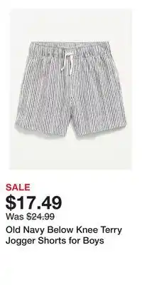 Old Navy Old Navy Below Knee Terry Jogger Shorts for Boys offer