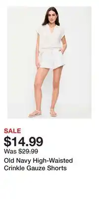 Old Navy Old Navy High-Waisted Crinkle Gauze Shorts offer