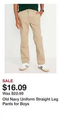 Old Navy Old Navy Uniform Straight Leg Pants for Boys offer
