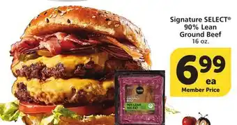 Vons Signature SELECT 90% Lean Ground Beef offer