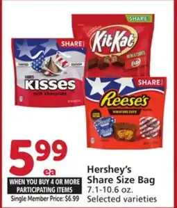 Vons Hershey's Share Size Bag offer