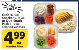 Vons Grab 'N Go Snacker 7-11 oz. or Duo Snack Pack 6-10 oz offer
