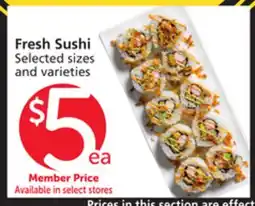 Vons Fresh Sushi offer