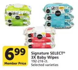 Vons Signature SELECT 3X Baby Wipes offer