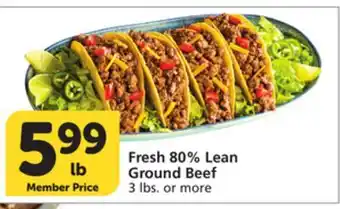 Vons Fresh 80% Lean Ground Beef offer