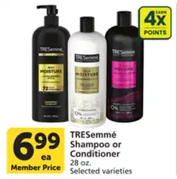 Vons TRESemmé Shampoo or Conditioner offer