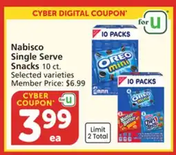 Vons Nabisco Single Serve Snacks offer
