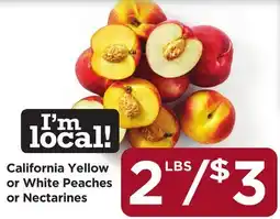 Food 4 Less California Yellow or White Peaches or Nectarines offer