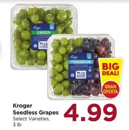 Food 4 Less Kroger Seedless Grapes offer