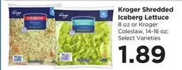 Food 4 Less Kroger Shredded Iceberg Lettuce offer