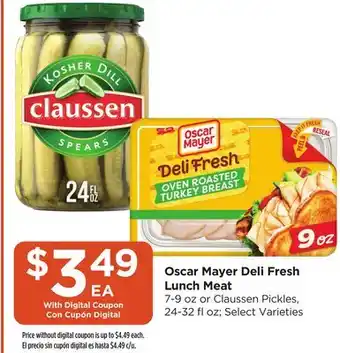 Food 4 Less Oscar Mayer Deli Fresh Lunch Meat offer