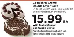 Food 4 Less Cookies 'N Creme Double Layer Cake offer
